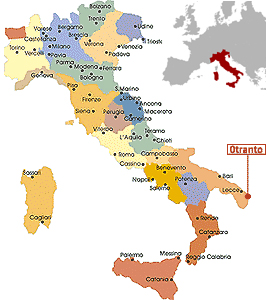 Map of Italy - Otranto